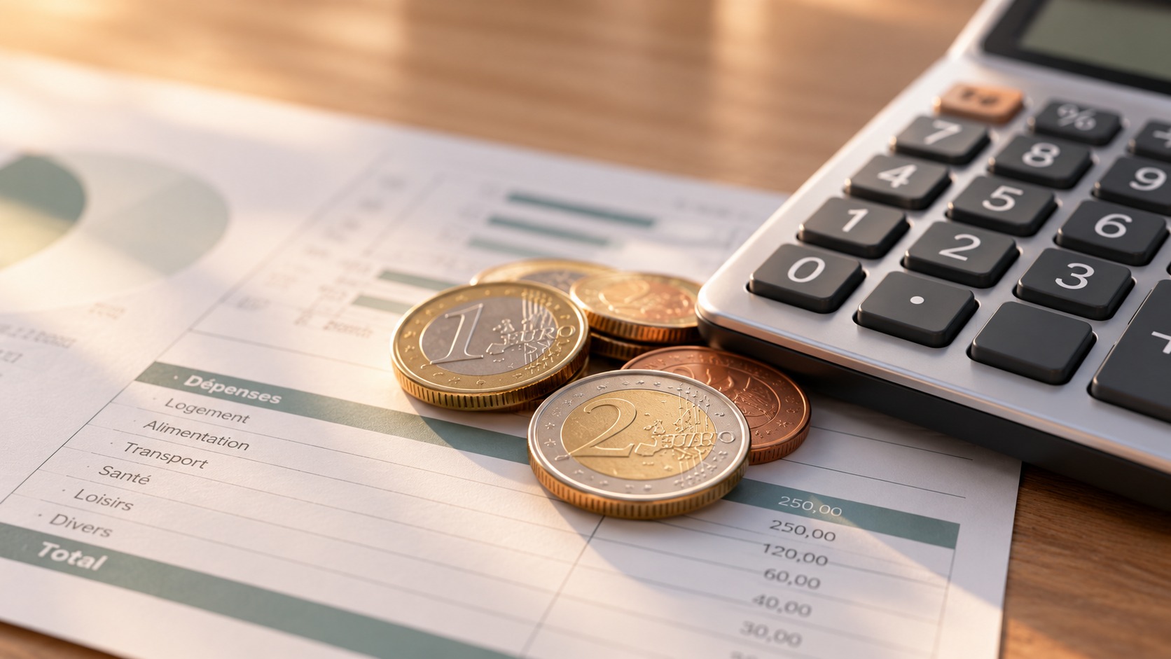 Document de budget et calculatrice